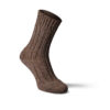 Dikke alpaca-sokken van Fellhof in donkerbruin