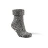 Donkergrijze anti-slip sokken van scheerwol